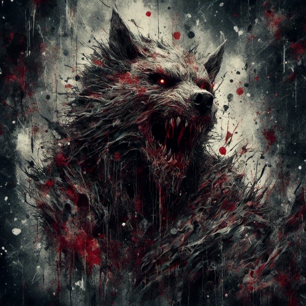 Ethereal Werewolf in Dark Fantasy Style