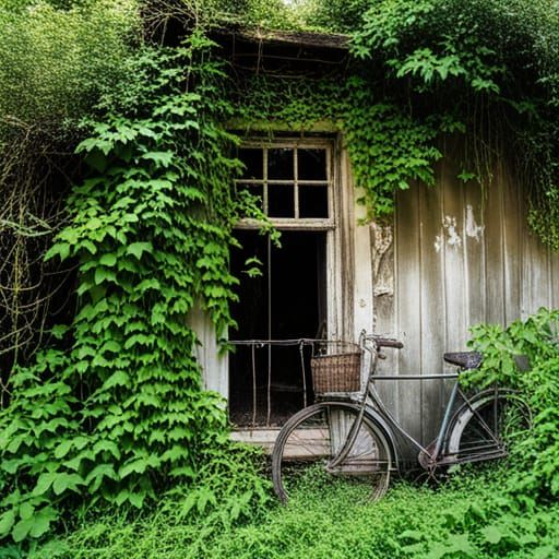 Lush Vines Enveloping a Lost World