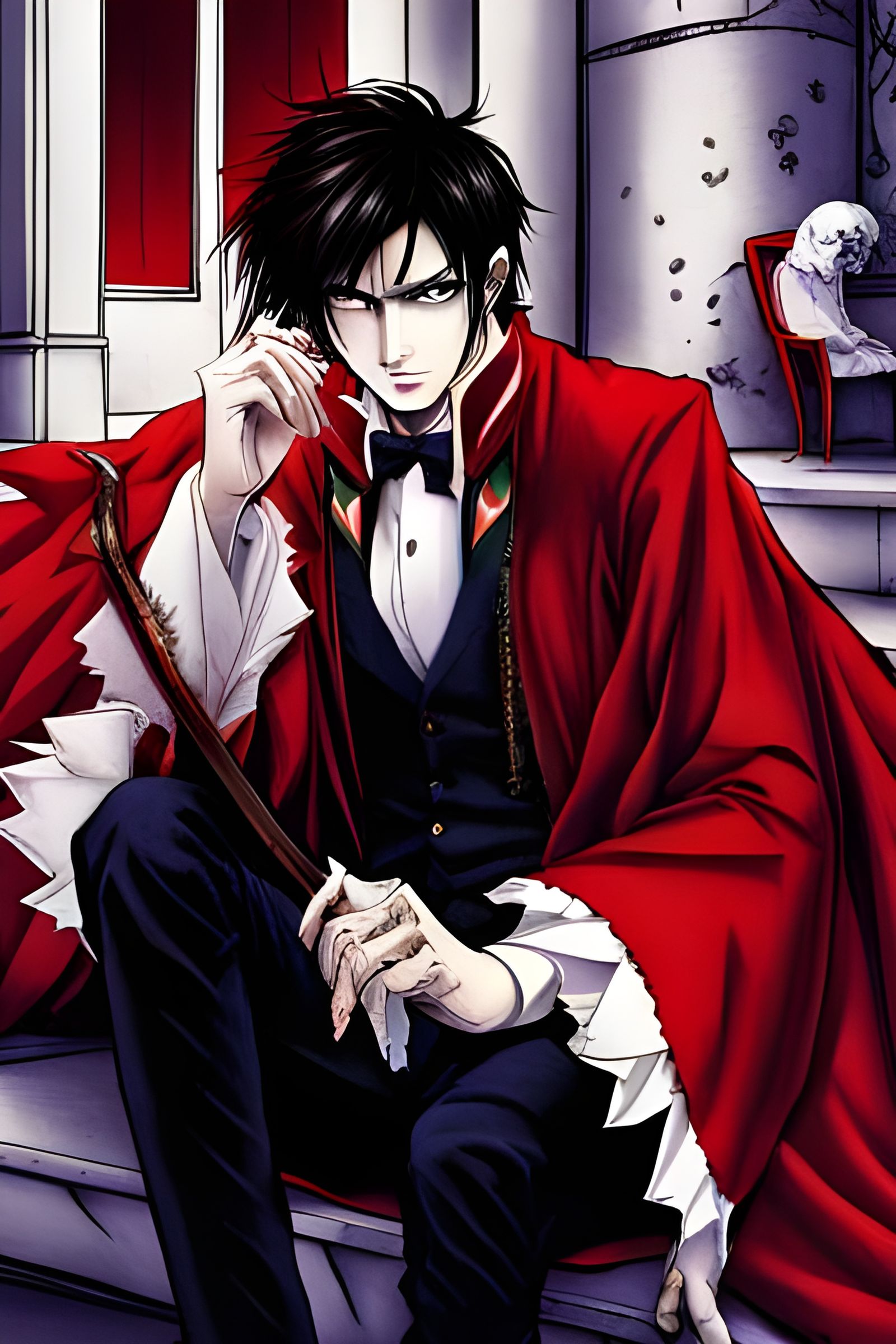 Vampire King in Manga Style