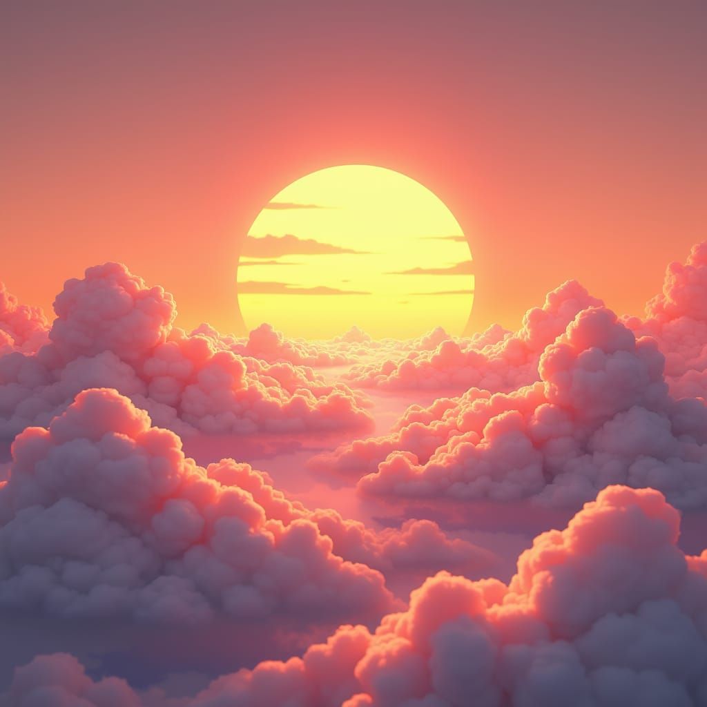 Anime Sunset with Vivid Colors in 8k Resolution