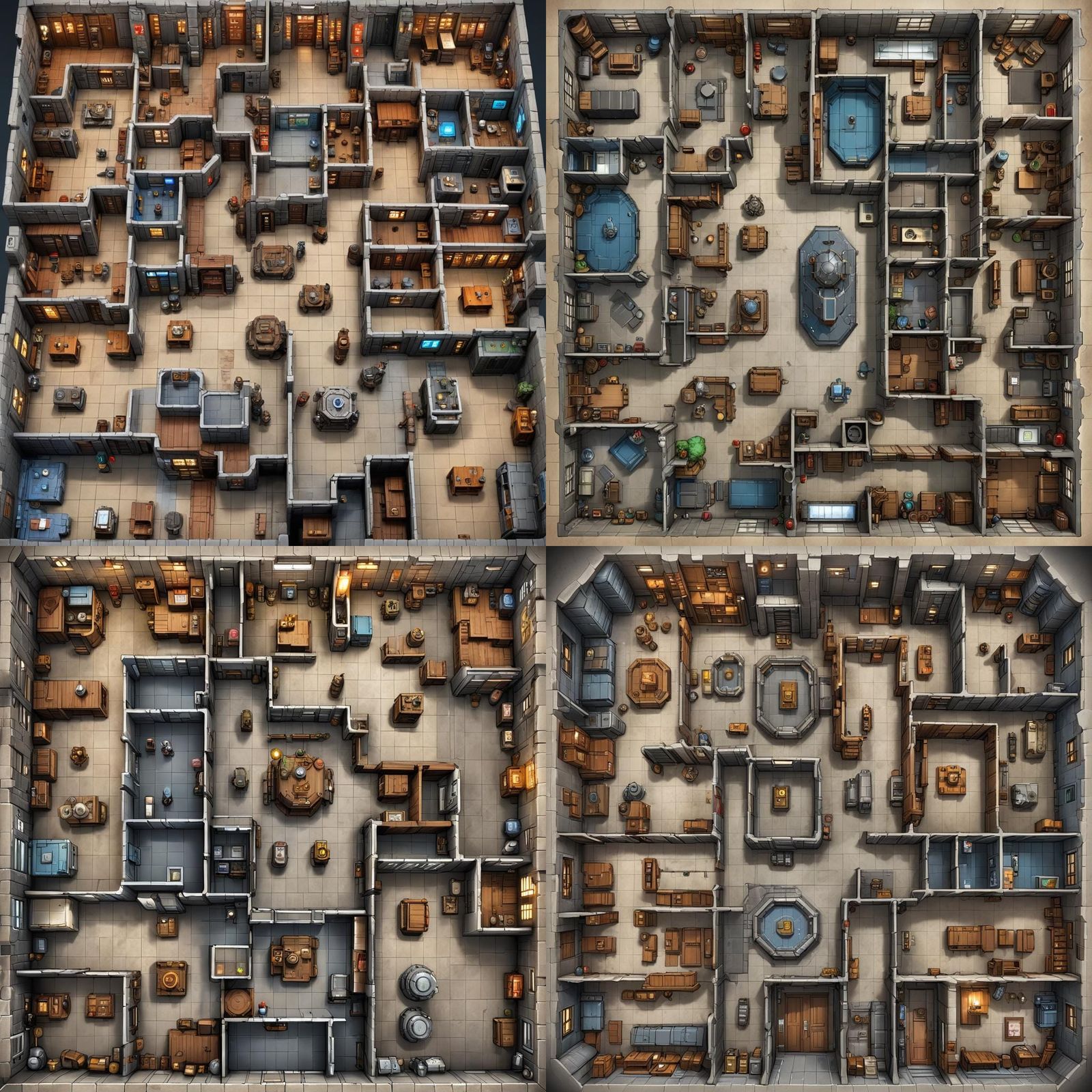 Modern Storefront Battle Map with Warforged Conveyor