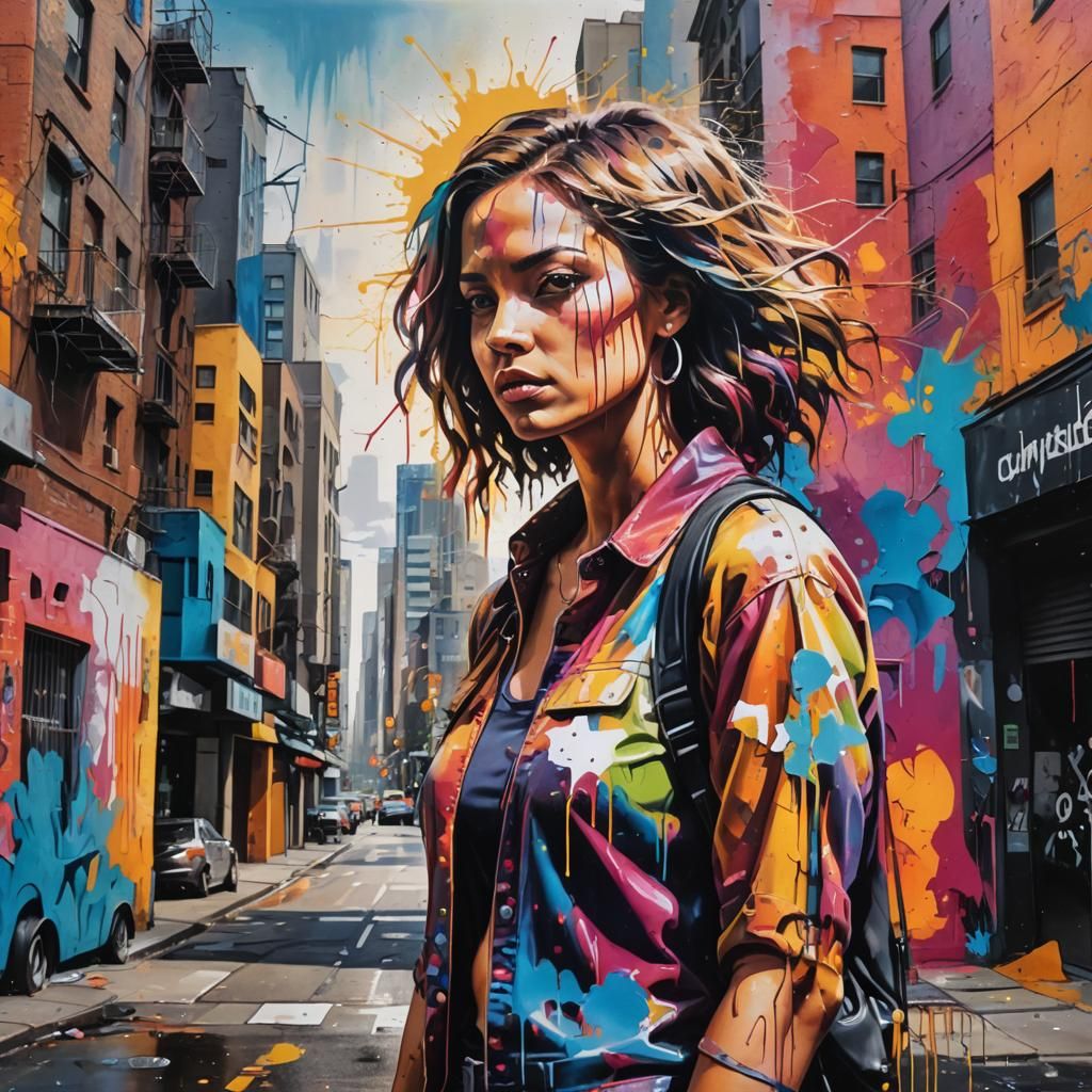 Crumbelina DiCaramello in Vibrant Polychromatic Street Art