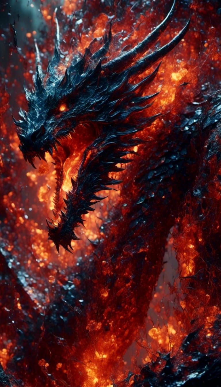 <lora:Cracked glass:1.0> <lora:Midnight Vibrance:1.0> A maje...