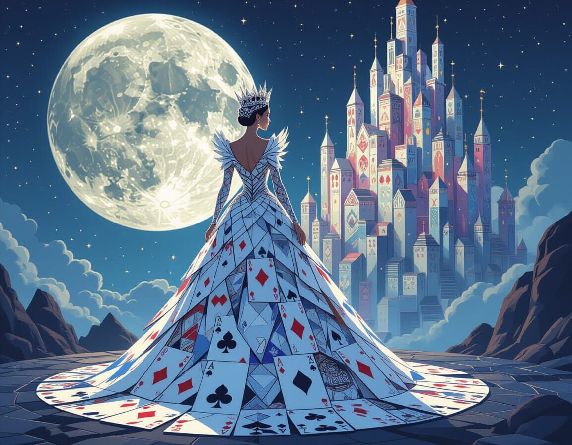 Ethereal Queen on Moon City, Card Palace in Arcane Glow