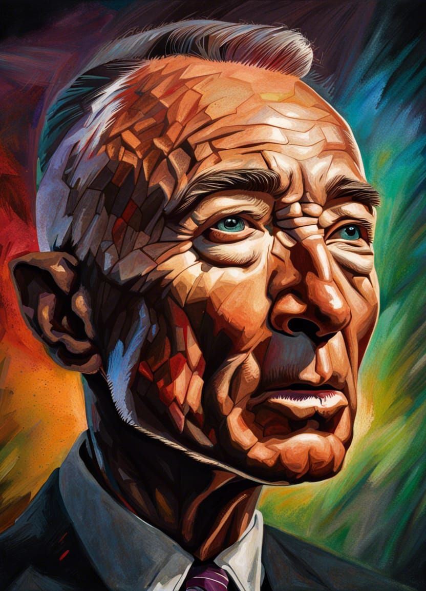 Hyperrealistic Portrait of J. Robert Oppenheimer as Splash A...