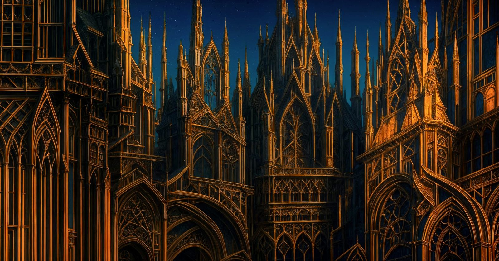 Gothic Cybercity Metropolis in Majestic Despair