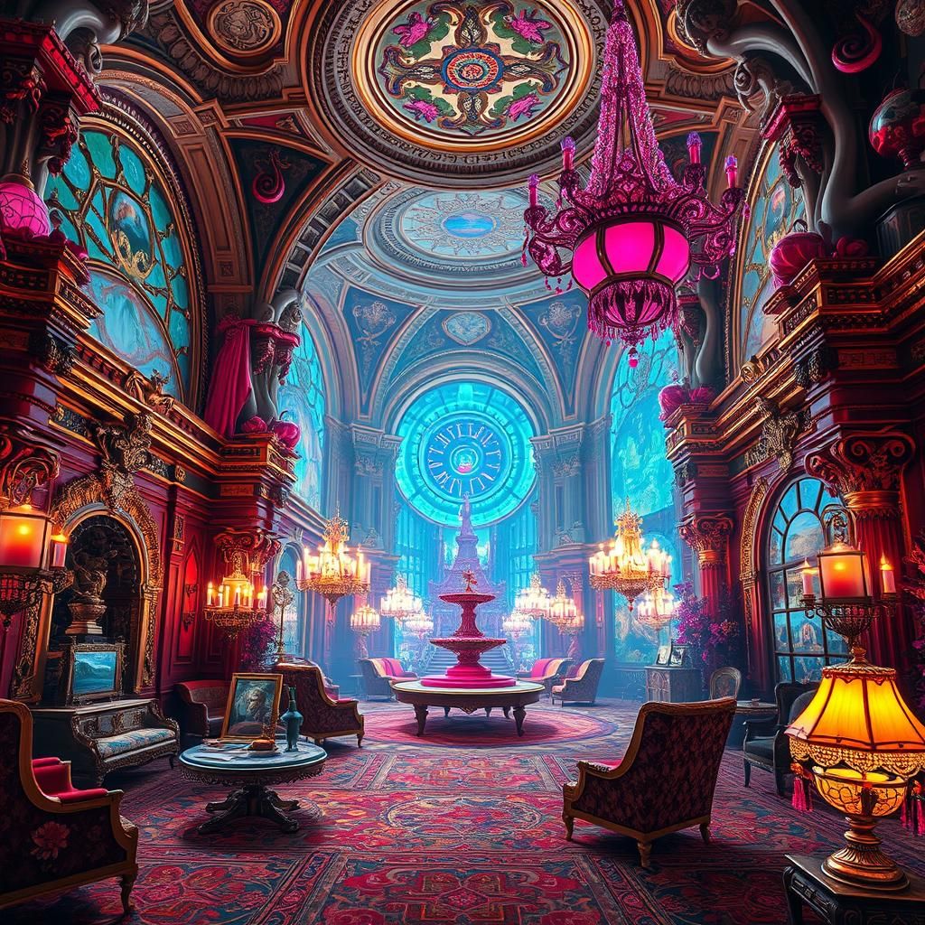 Surreal Opulence: A Dreamlike Vision of Excess