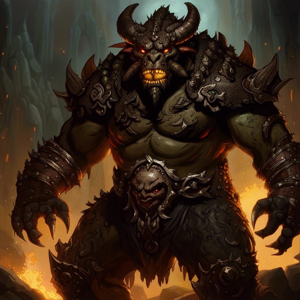 Hulking Dragonborn Barbarian Fusion in Dark Fantasy Style