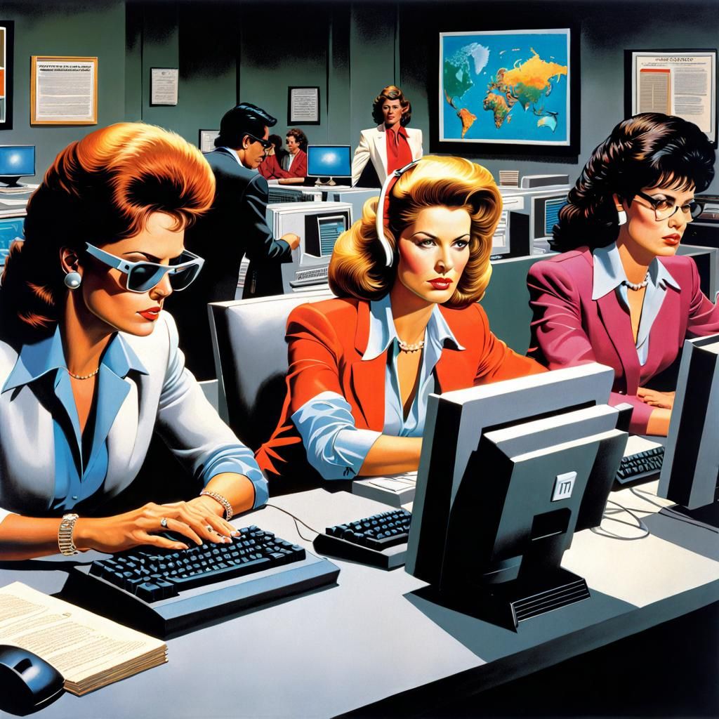 1980s IT Office Pulp Cover Art