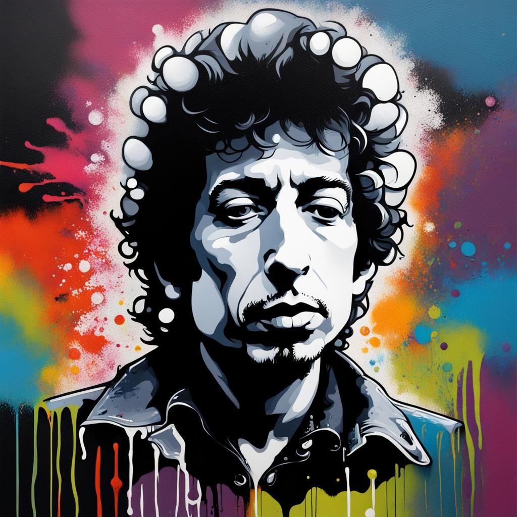 Graffiti Art Portrait in Street Art Style