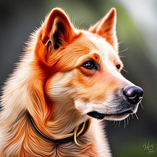 Hyperrealistic Red Heeler Portrait in High Definition