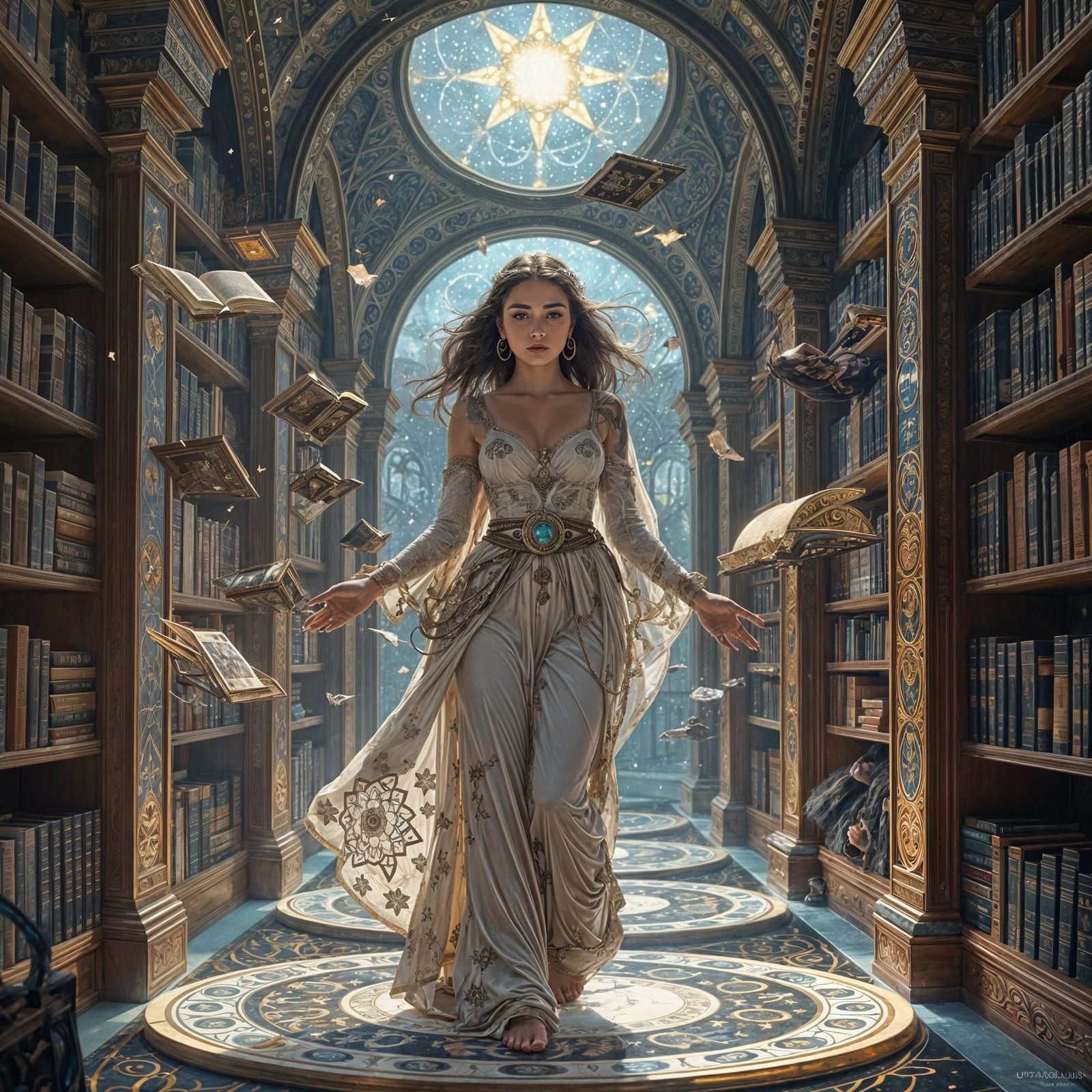 Celestial Library: Fantasy Art Inspired by Alphonse Mucha