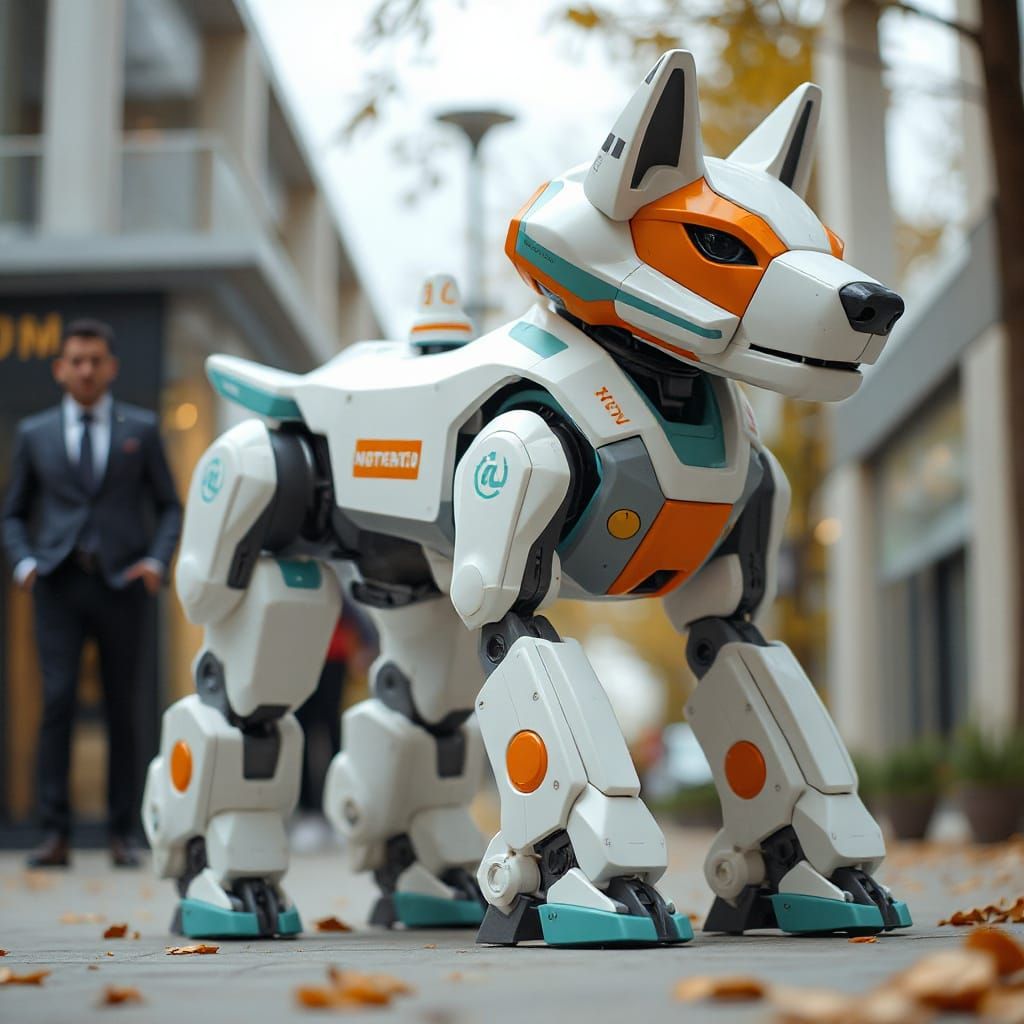 cyberpunk robot dog
