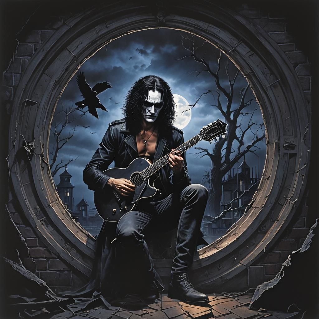 The Crow Plays Guitar on a Moonlit Night
