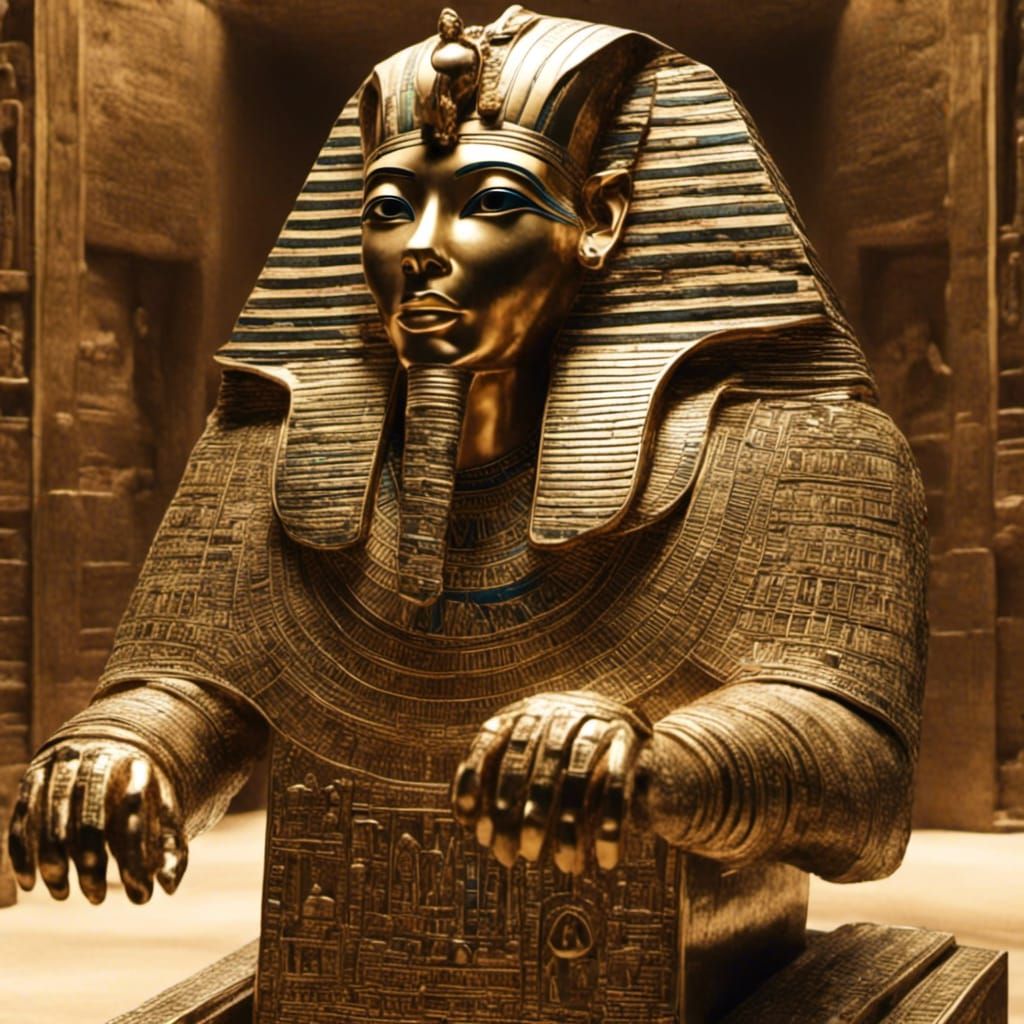 Ancient Egyptian Robot God of the Pyramids