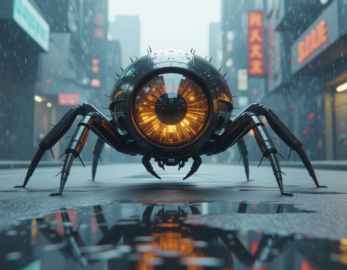 Alien Arthropod Eye Reflects Mammalian Monster