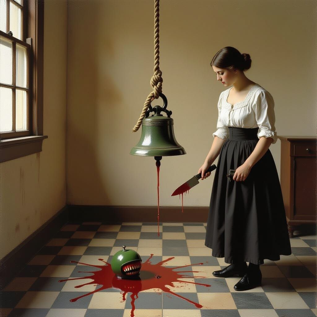 Goya & Goncharova Style Macabre Scene