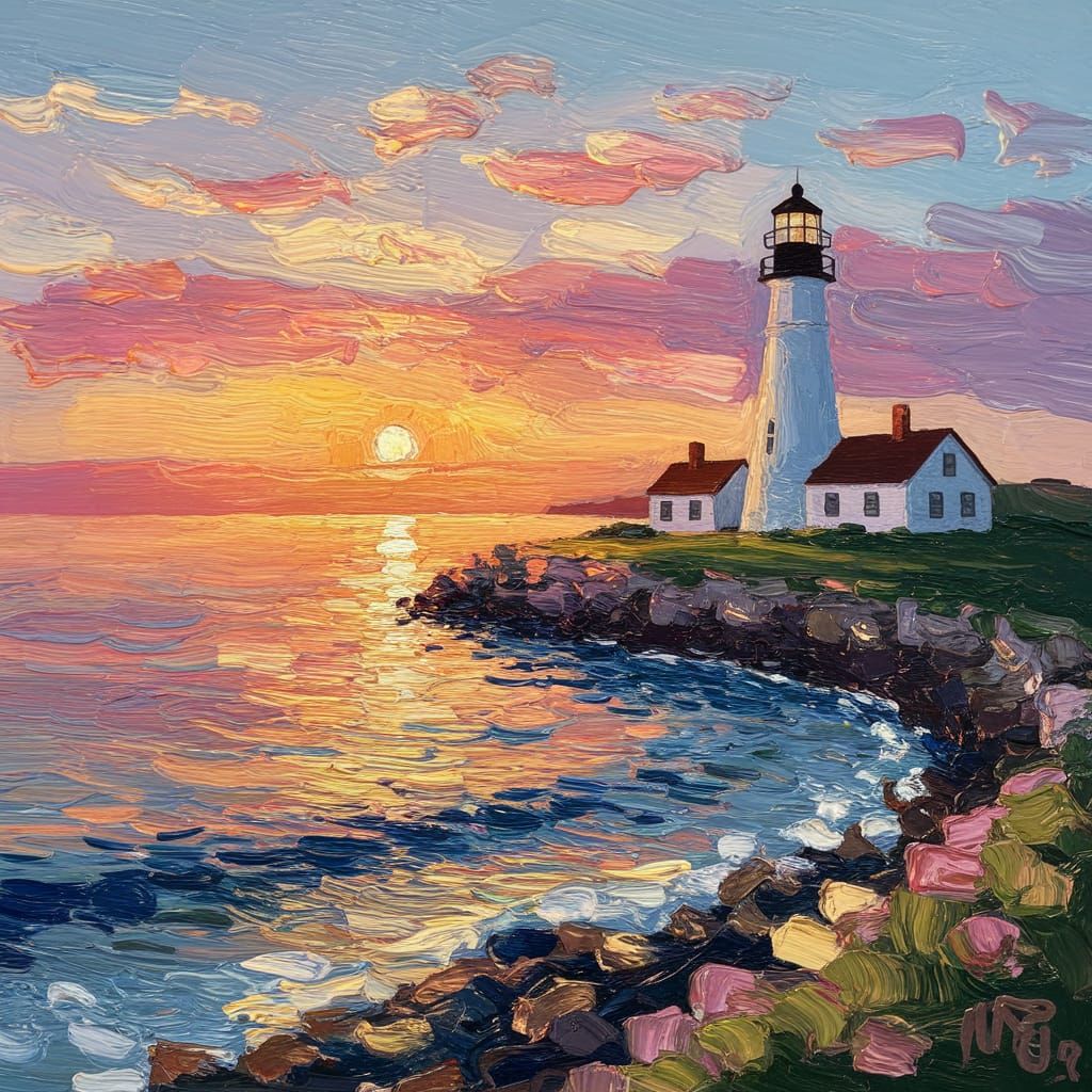 Lighthouse at dawn