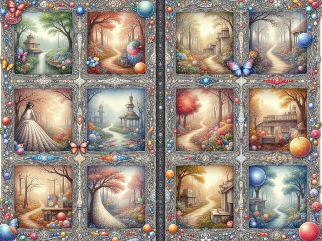 <lora:my style:1.0> Collage