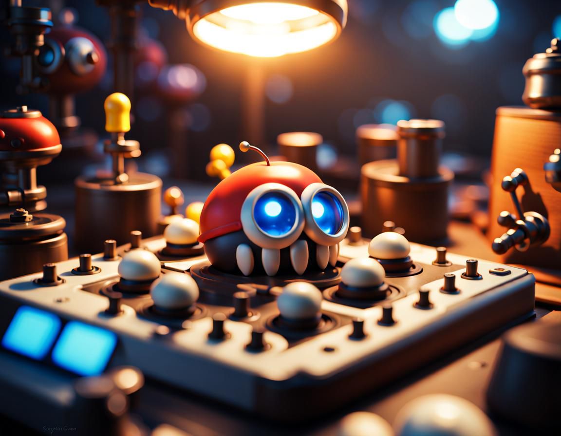 Hyperrealistic Bob-omb with Lit Fuse, Tilt-Shift