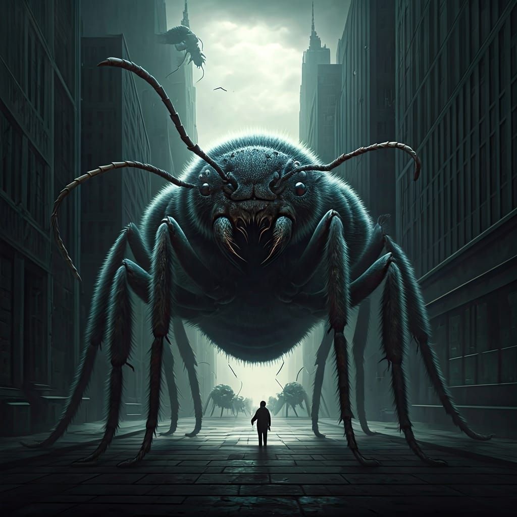 Giant Furry Concrete Ants Invade Dark City