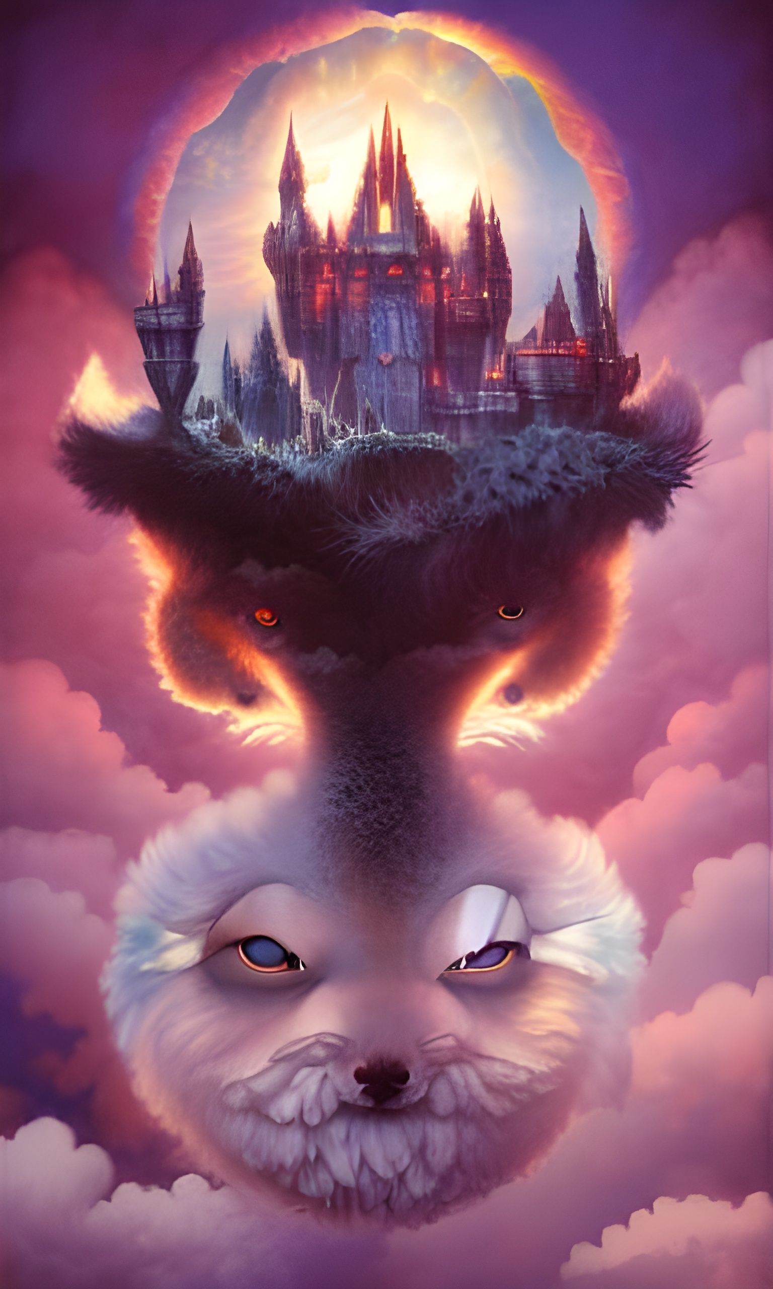 Fluffy Castle in Fractal Iridescence Style