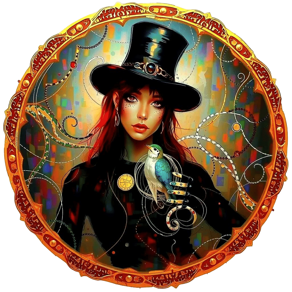 Dynamic Abstract Expressionism with Iridescent Swirls