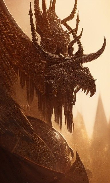 Armored Satan in Cyberpunk Style, Intricate Design
