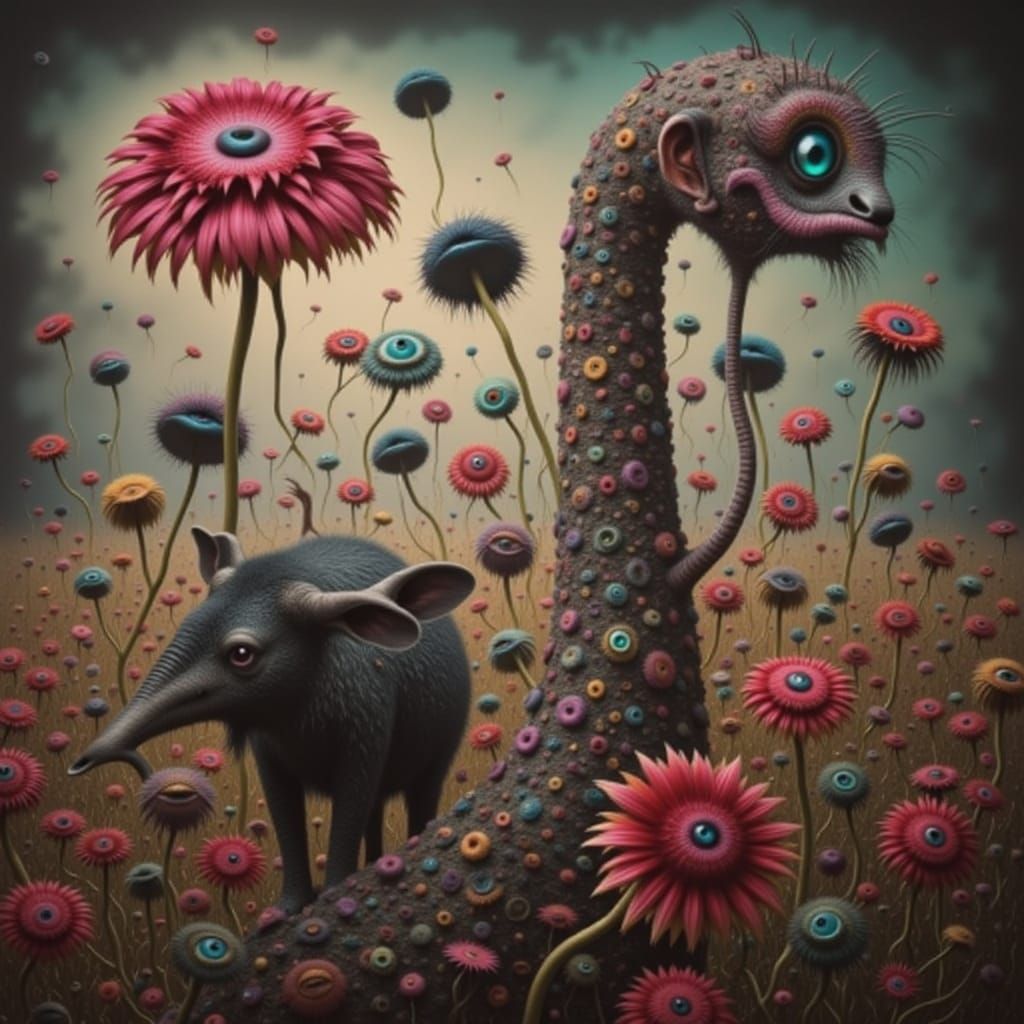 Humans Devolve Into Animals in Psychedelic Art Style