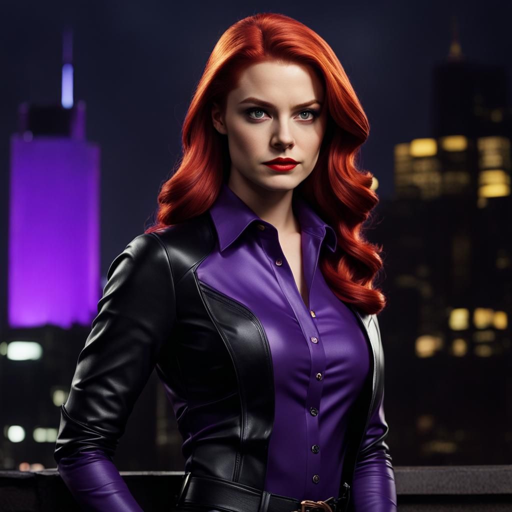 Barbara Gordon in Gotham City Night