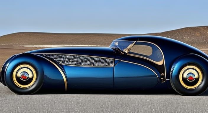 Ornate Faberge Egg Car with Steampunk Engine