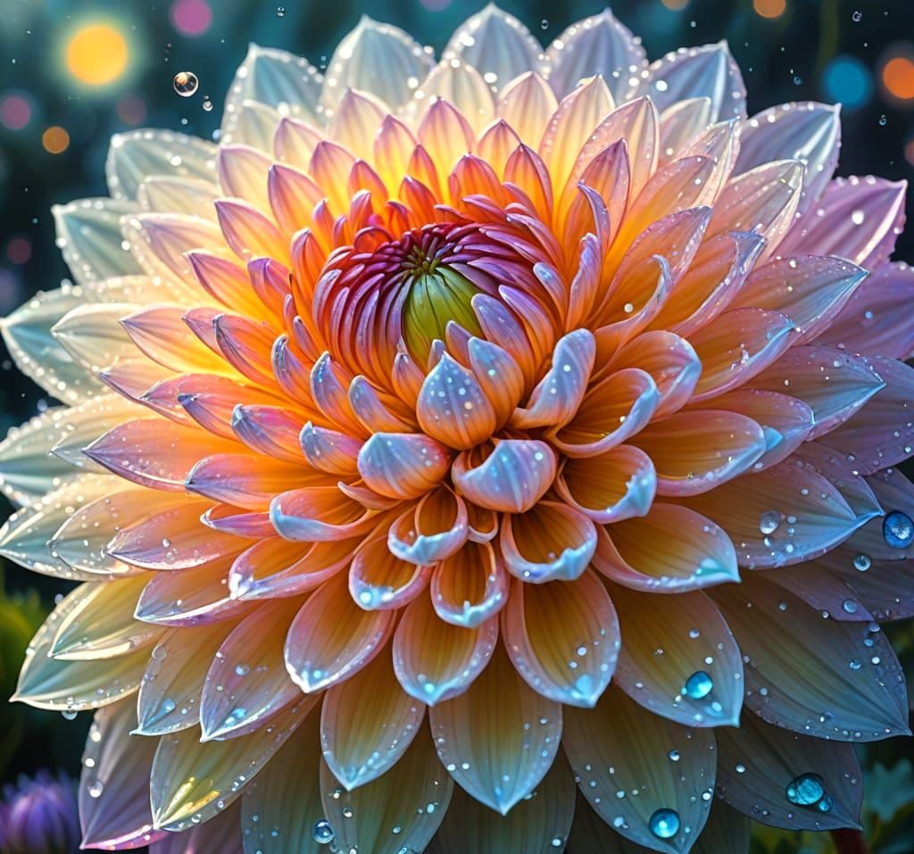 Ethereal Dahlia Blooms in Soft Light