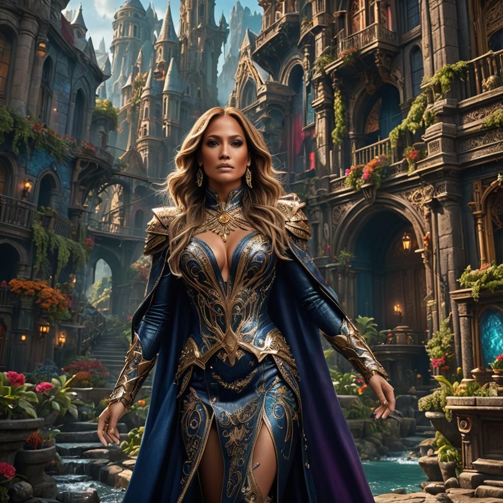 Jennifer Lopez: Detailed Fantasy Art Portrait