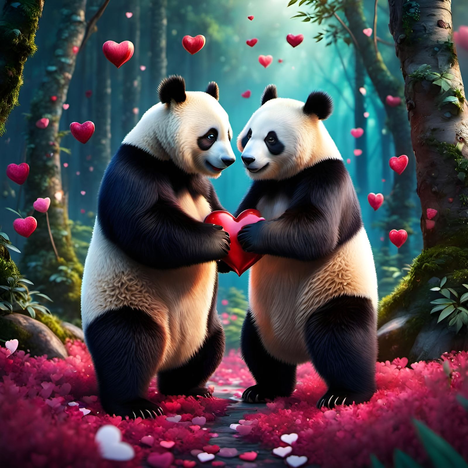 Detailed Panda Fur Texture