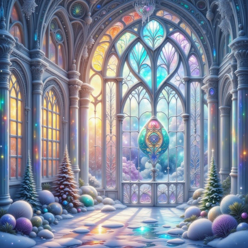 Stained Glass Igloo Mansion Interior