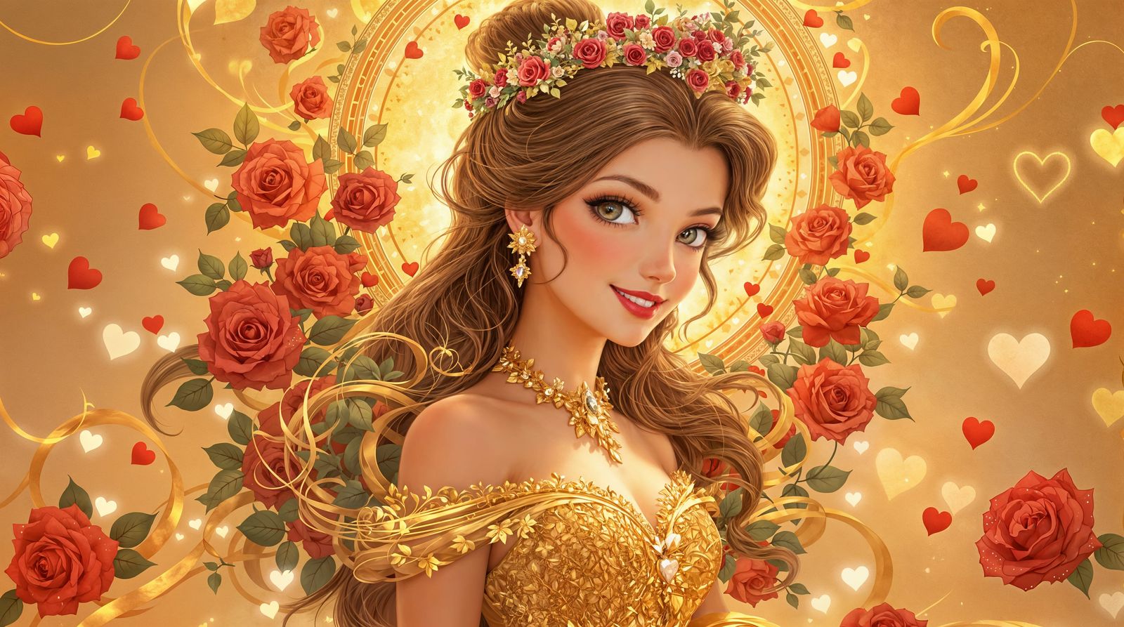 Sunny Princess in a Floral Paradise