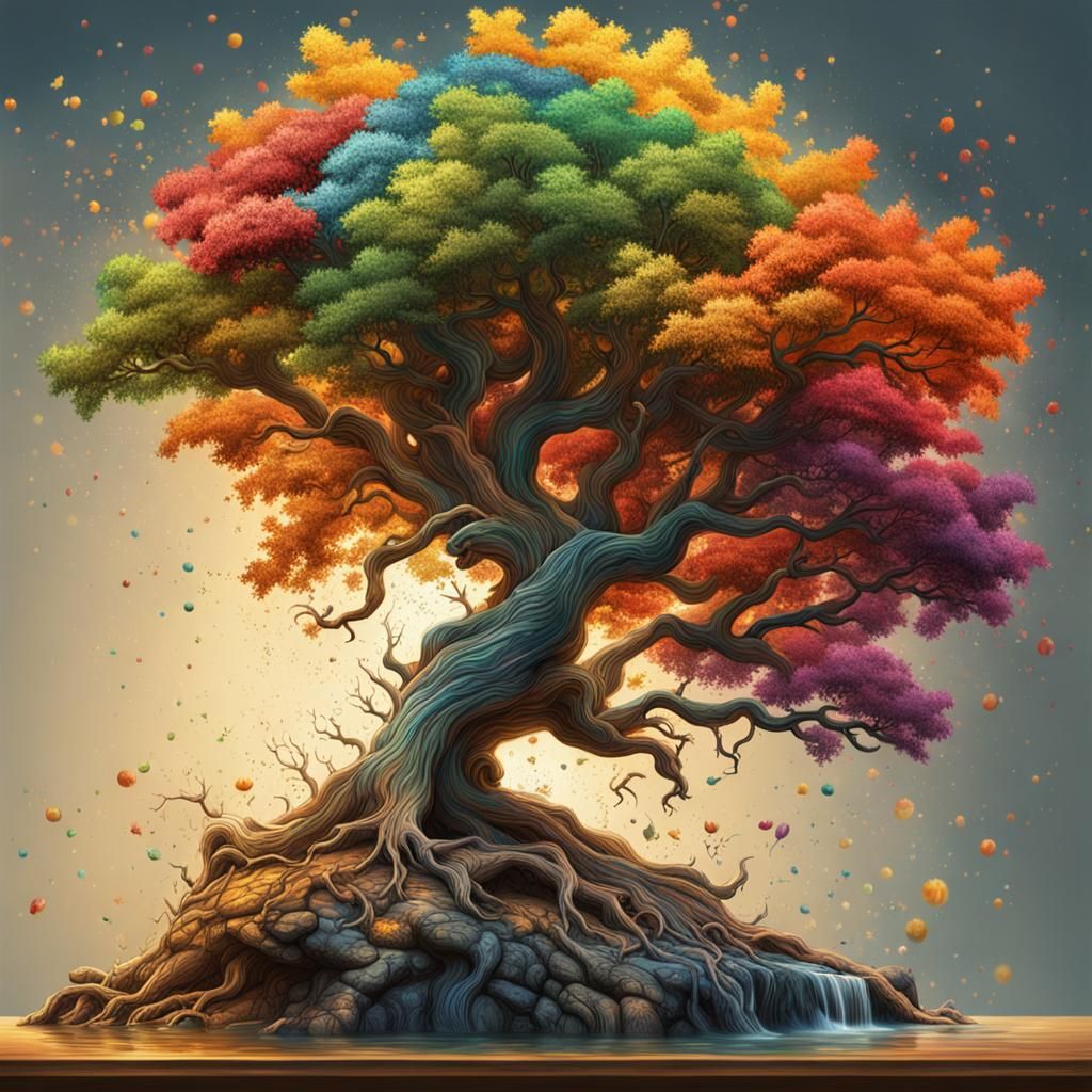 Detailed Tree of Life Coloring Page