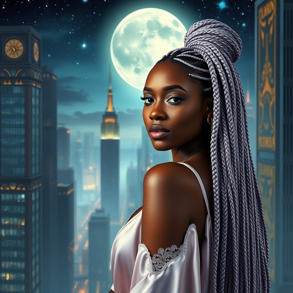 Hyperrealistic Portrait of a Confident African American Woma...