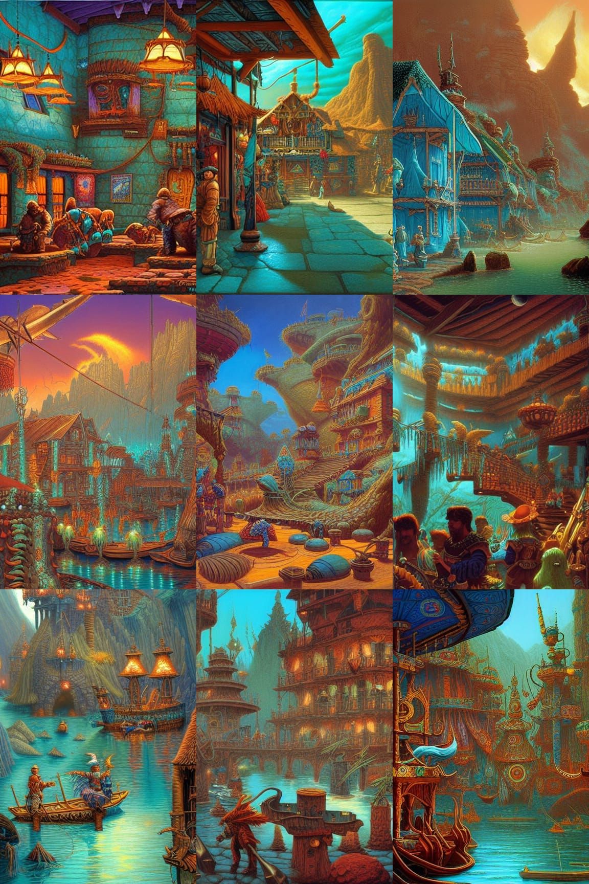 Fantastical Turquoise Trading Post with Busy Crowd