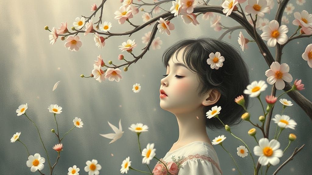 Innocence in Bloom: An AI Generated Concept