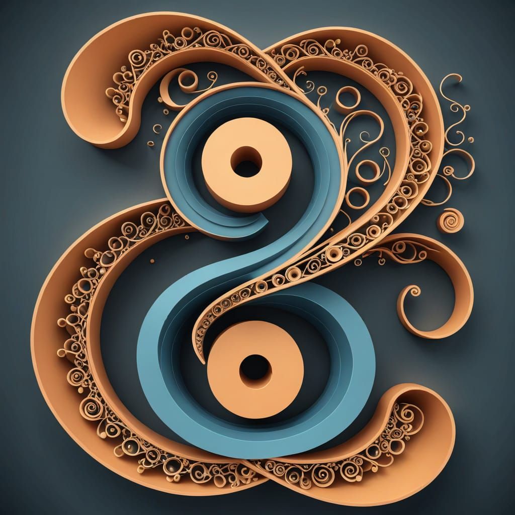 Mathematical Curves and Spirals in Digital Art