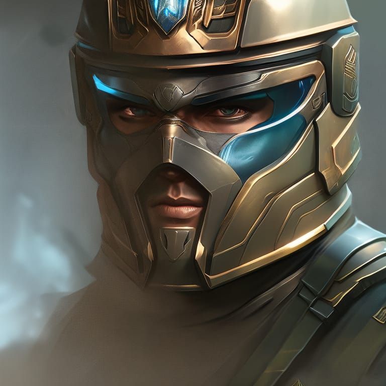 Futuristic Special Forces Soldier Portrait