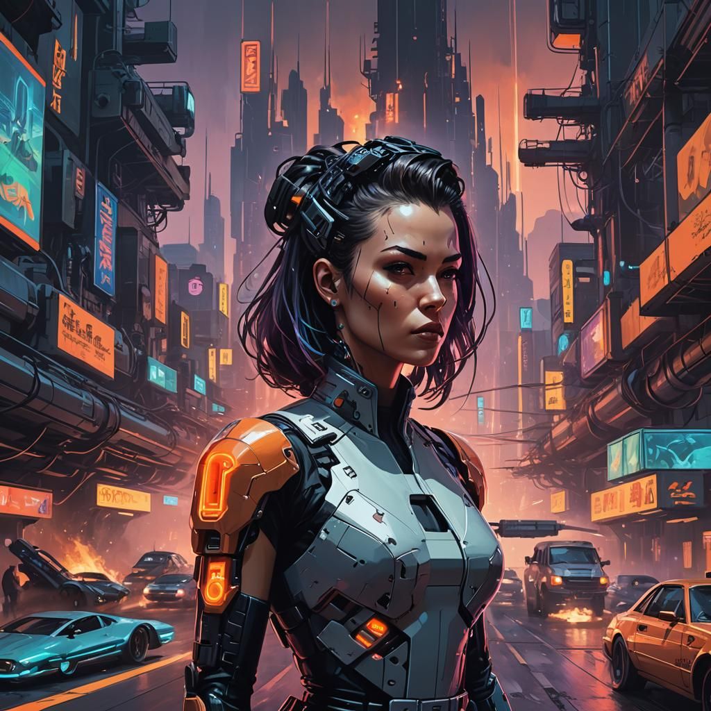 Cyberpunk Mistress Commands Error-Plagued Traffic