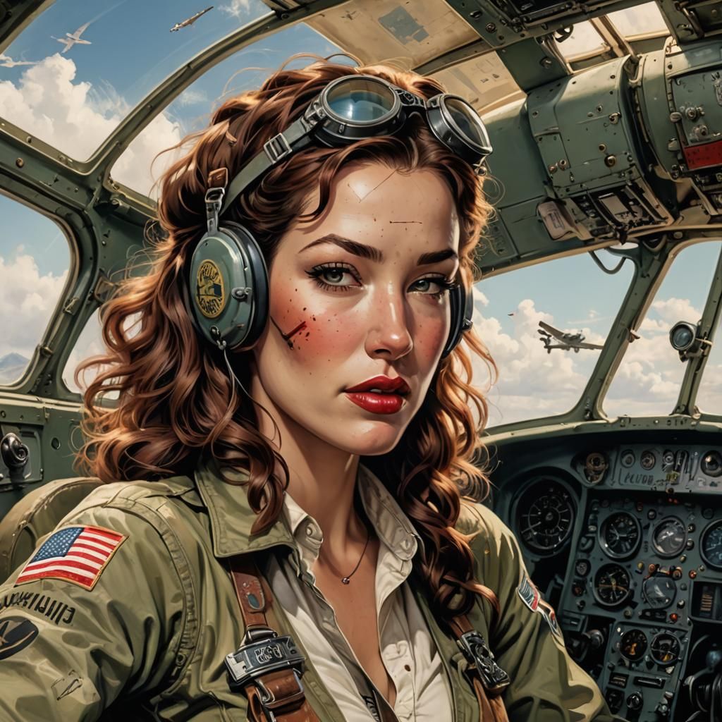 B-24 Liberator cockpit.