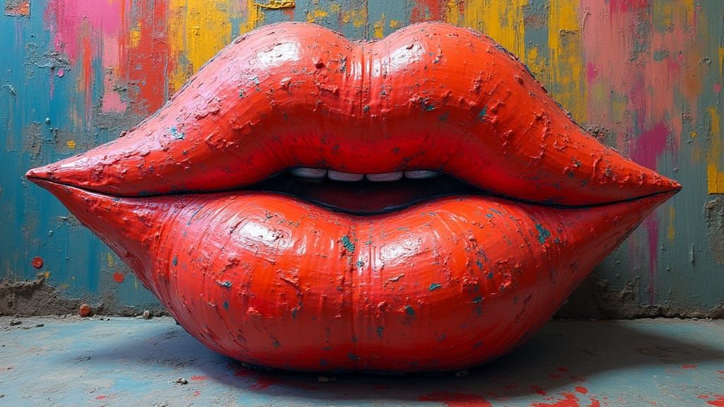 Abstract Lips Chair Inspired by Kassab-Bachi