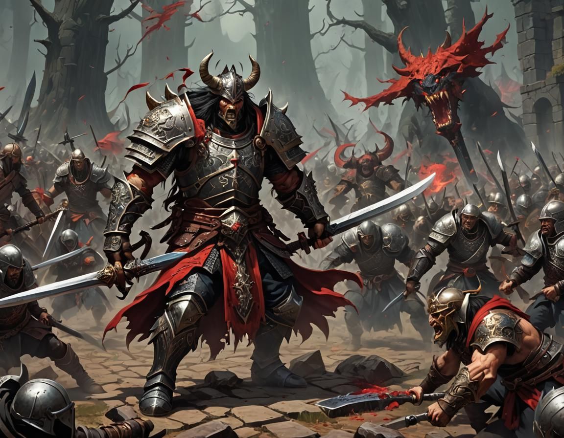 Gorok the Slayer Faces Enemy Hordes