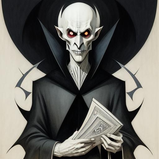 Nosferatu in Abstract Cubism Style