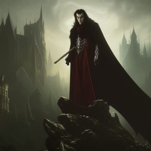 Hyperdetailed Dracula Concept Art in Dark Fantasy Style