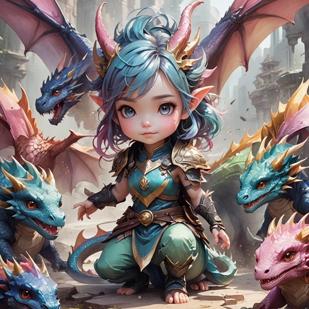 chibi dragon girl