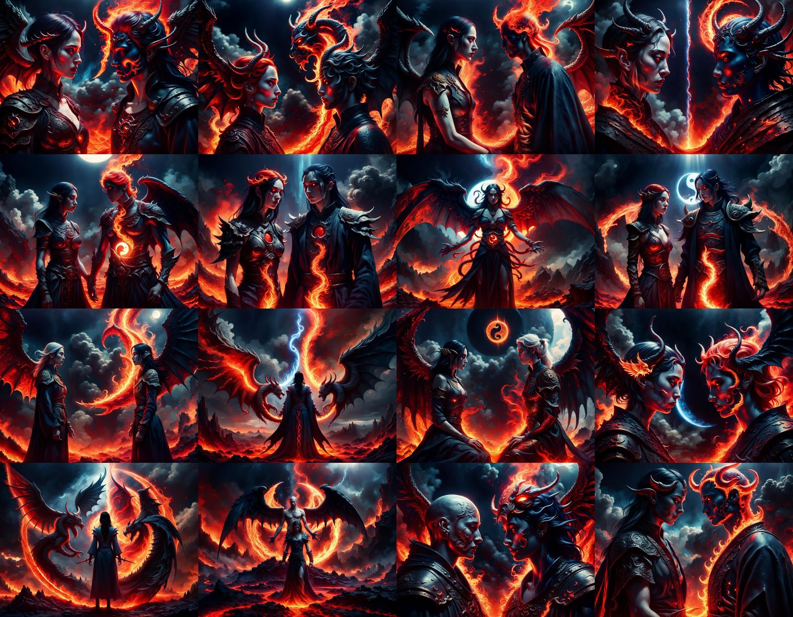 Ethereal Conflict: Divine and Demonic Forces Collide